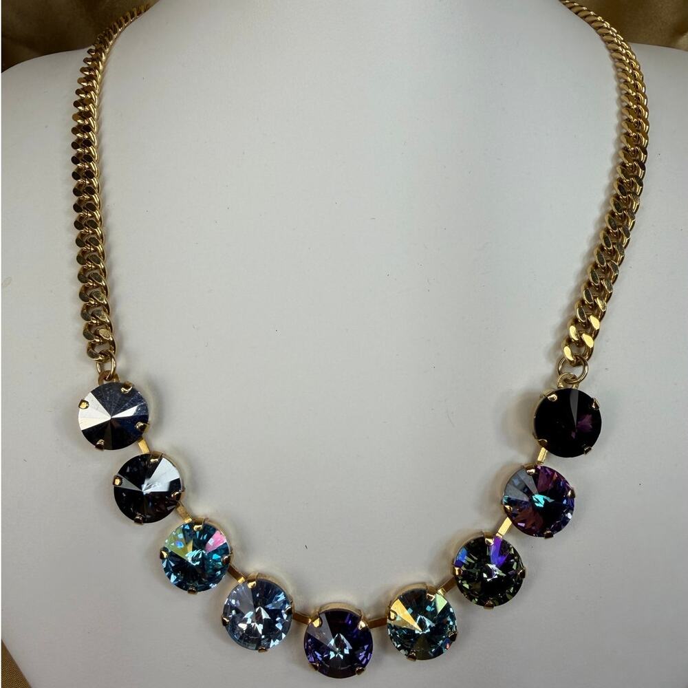 TOVA Salon de Bijoux The Oakland Luminous Swarovski Crystals Necklace 16"  4"ext